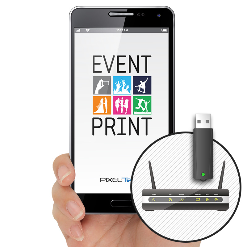 Event Print BOX with Router and Dongle Key PIXELTECH Shop